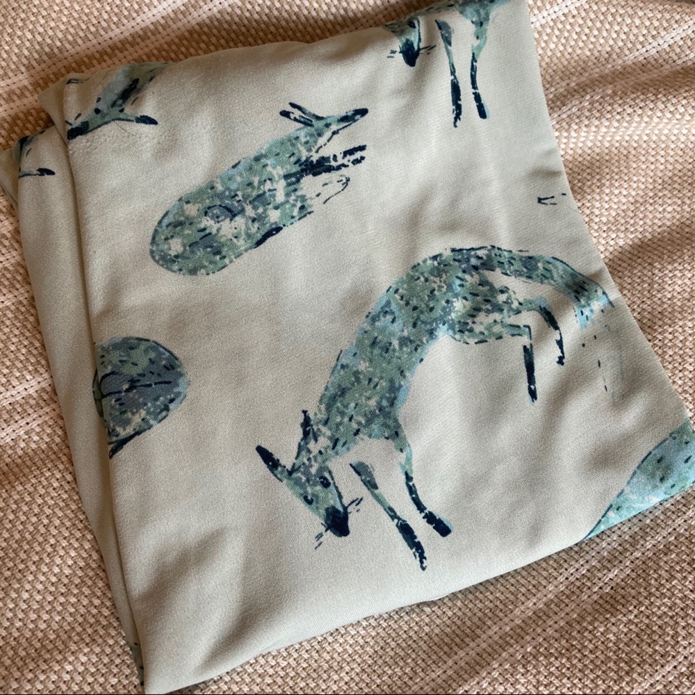 Lularoe fox azure skirt XS slinky unicorn blue